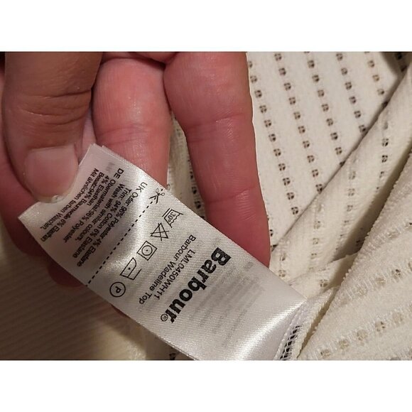 Barbour Range Rover Collection White‎ Mesh Womans Top Size 12 - Picture 4 of 4